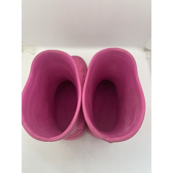 Crocs Georgie Jaunt Rain Boots Shoes Pink Men 2 Women 4 Waterproof Pull On - Picture 5 of 7